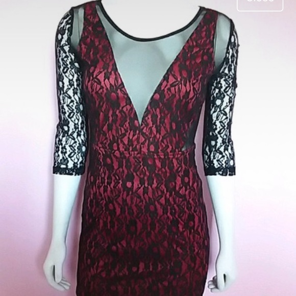 Mesh and lace dress - Picture 7 of 14